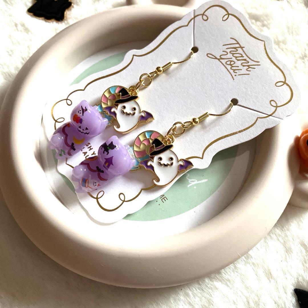 ☆Halloween猫ちゃんピアス☆B( ᜊº-° )ᜊ