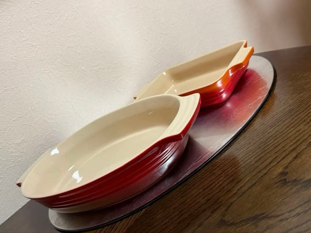 ル・クルーゼ　グラタン皿　ストーンウェア　オーバル、スクエア（レクタンギュラー）