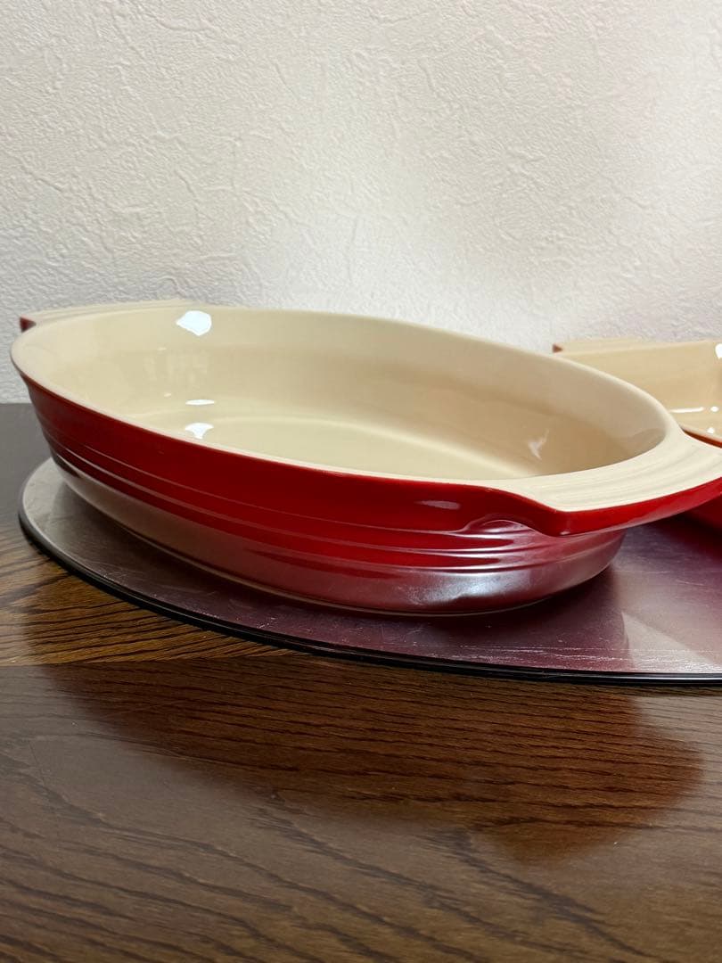 ル・クルーゼ　グラタン皿　ストーンウェア　オーバル、スクエア（レクタンギュラー）