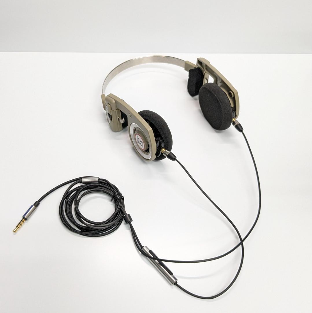 koss porta pro MMCX化　黒　マイク付きケーブルセット