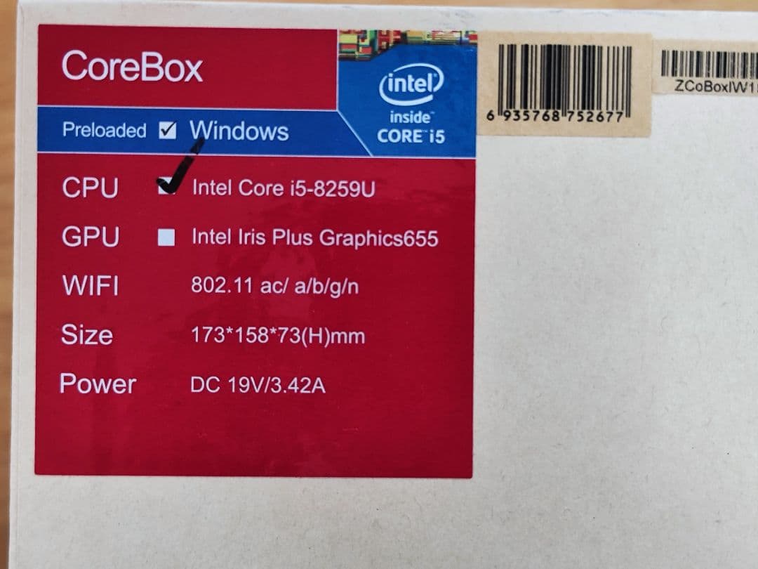 【最終値下美品】高性能Mini PC！CHUWI CoreBox i-5