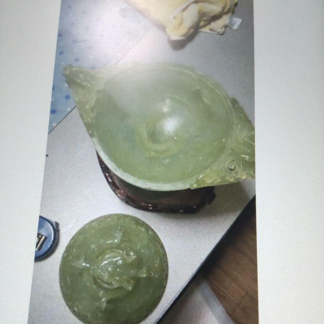 翡翠ヒスイ香炉高さ27センチ龍