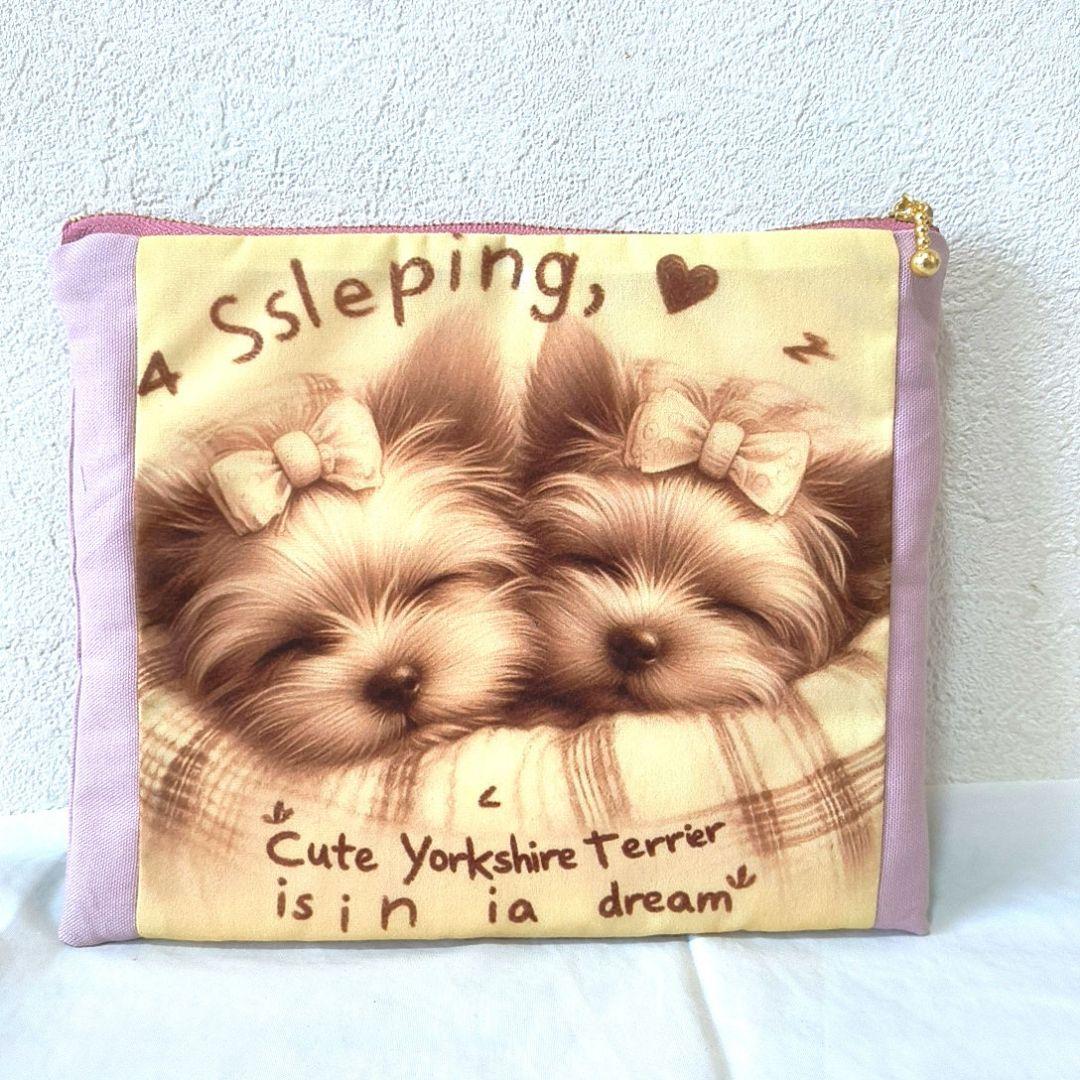 ゆみ様】ハンドメイドオーダー★ヨーキー★バッグ&ストラップ&ポーチ&巾着　5点