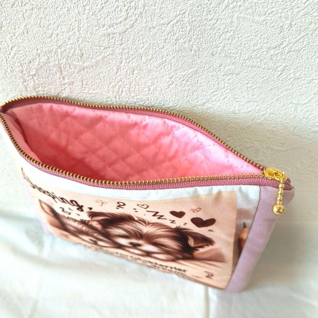 ゆみ様】ハンドメイドオーダー★ヨーキー★バッグ&ストラップ&ポーチ&巾着　5点