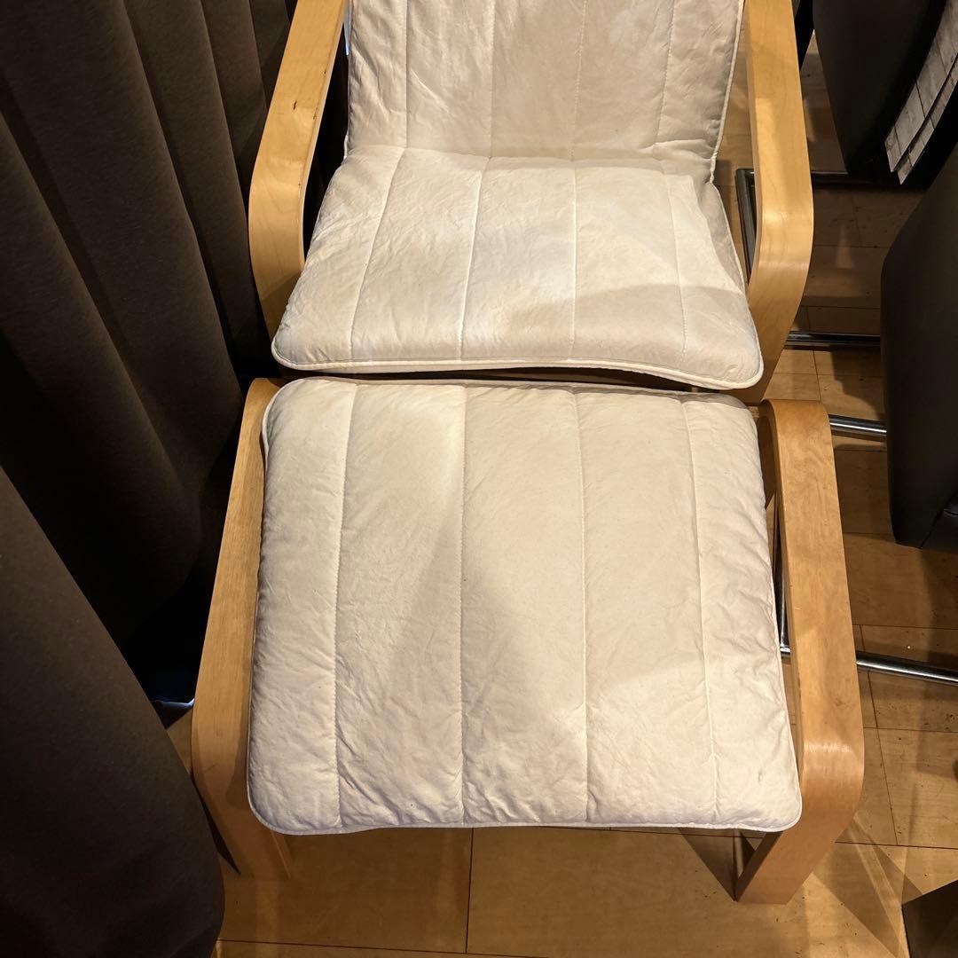 IKEA ポエング チェア 初期 廃盤品 ホワイト　アイボリー　コットン イケア