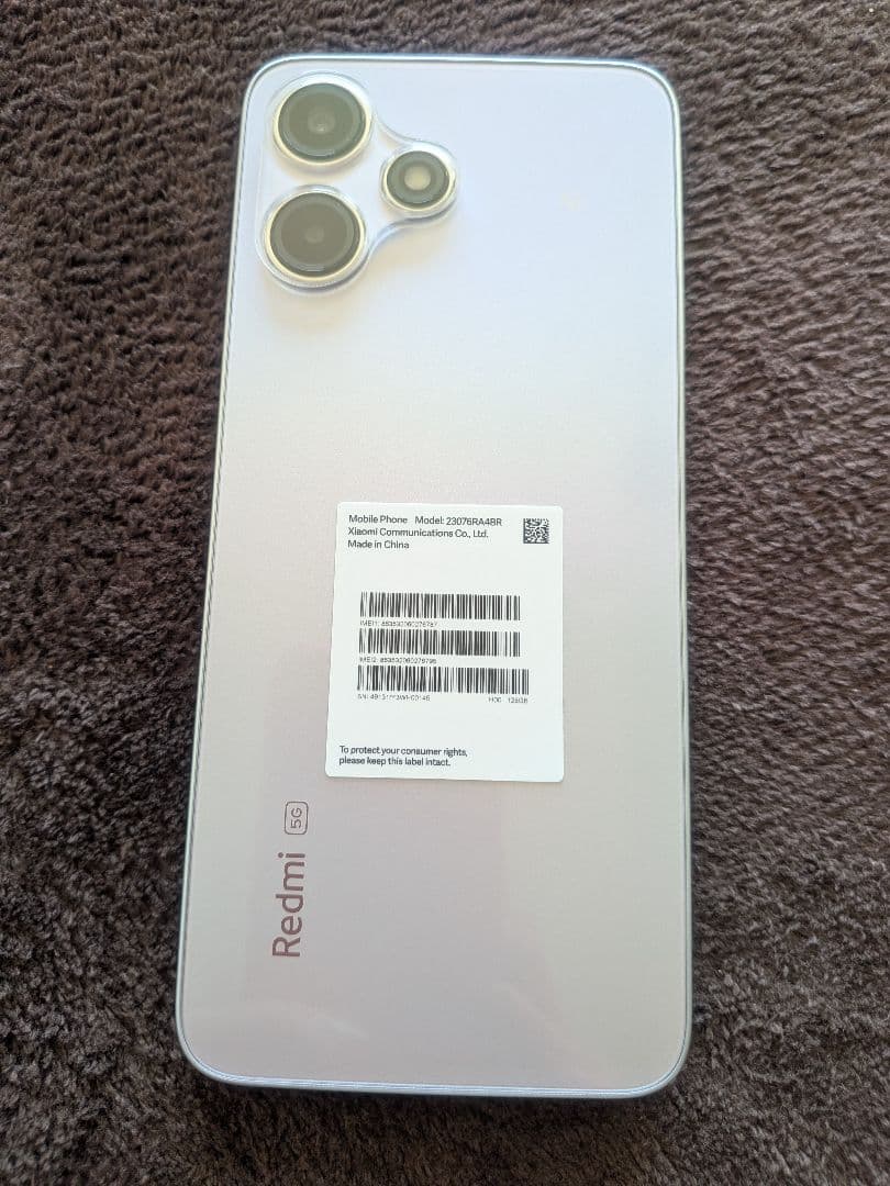 Redmi 12 5G ブラック + GLASS screen pro1枚