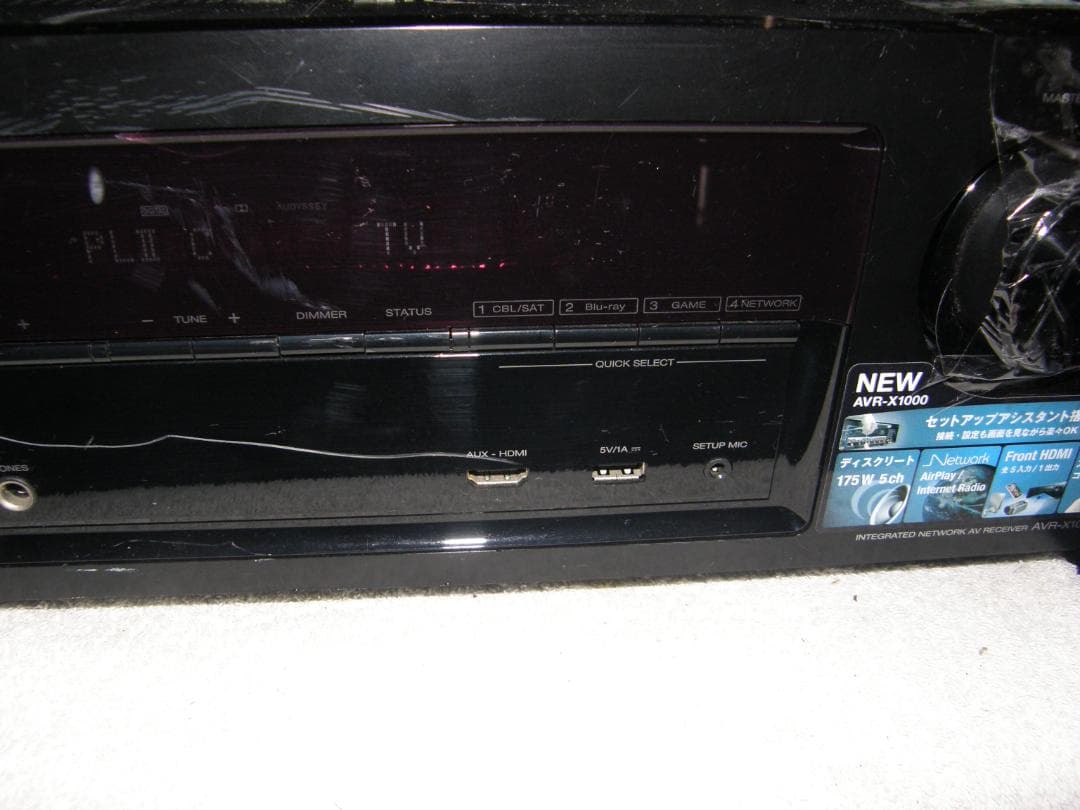DENON・AVRECEIVER　AVR-X1000ジャンク品の出品です❣
