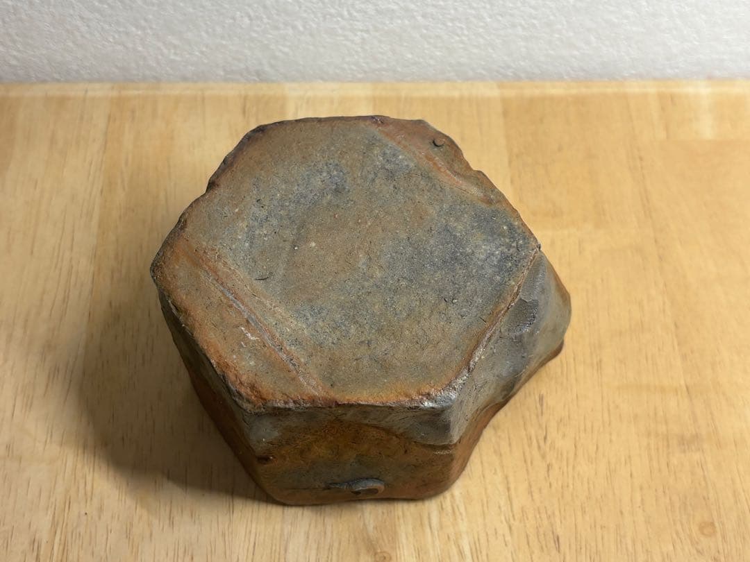 104.備前焼 宝瓶 登り窯 亀 六角 手びねり 急須