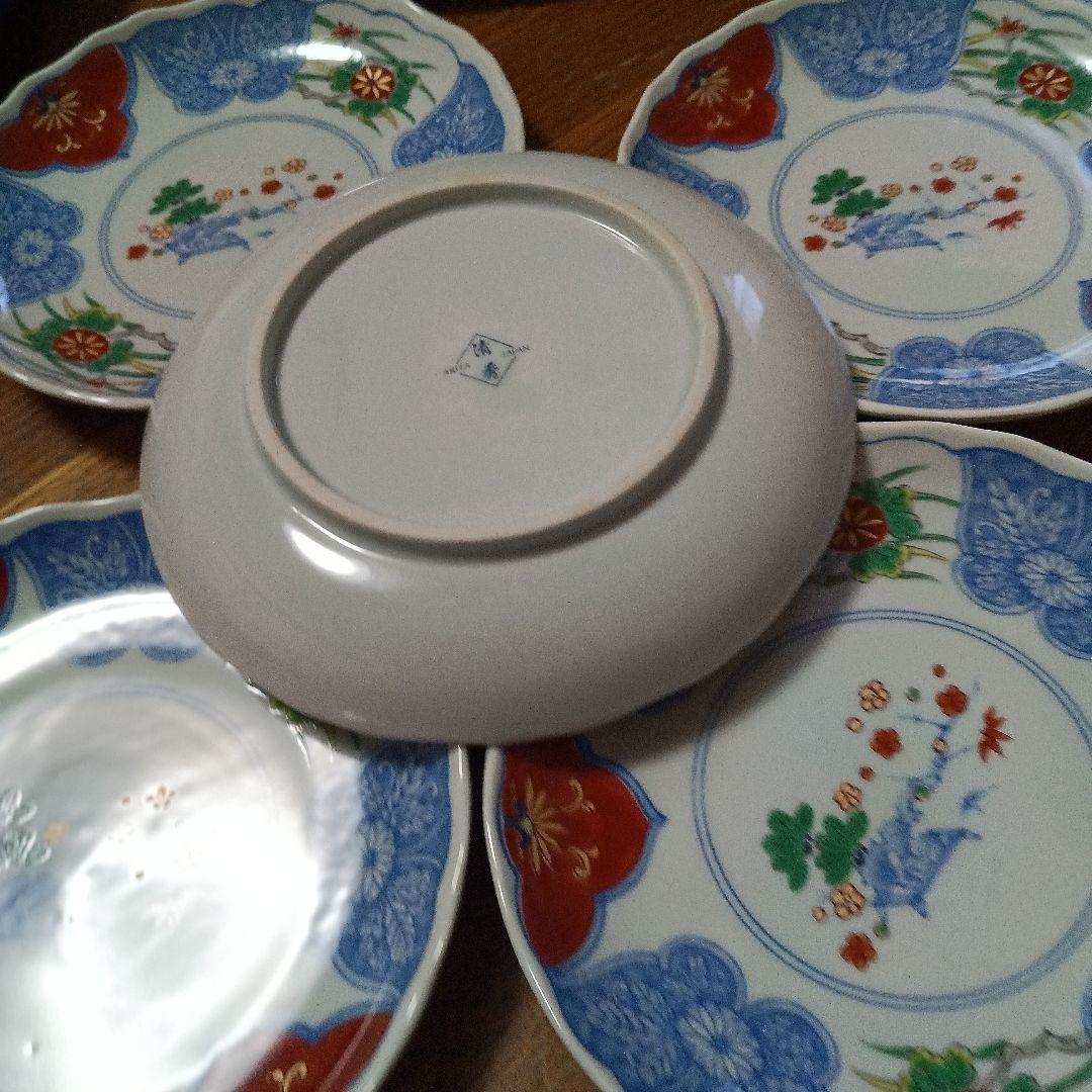 有田焼　清秀窯　金彩古伊万里紋　松竹梅　大皿1&銘々皿5セット