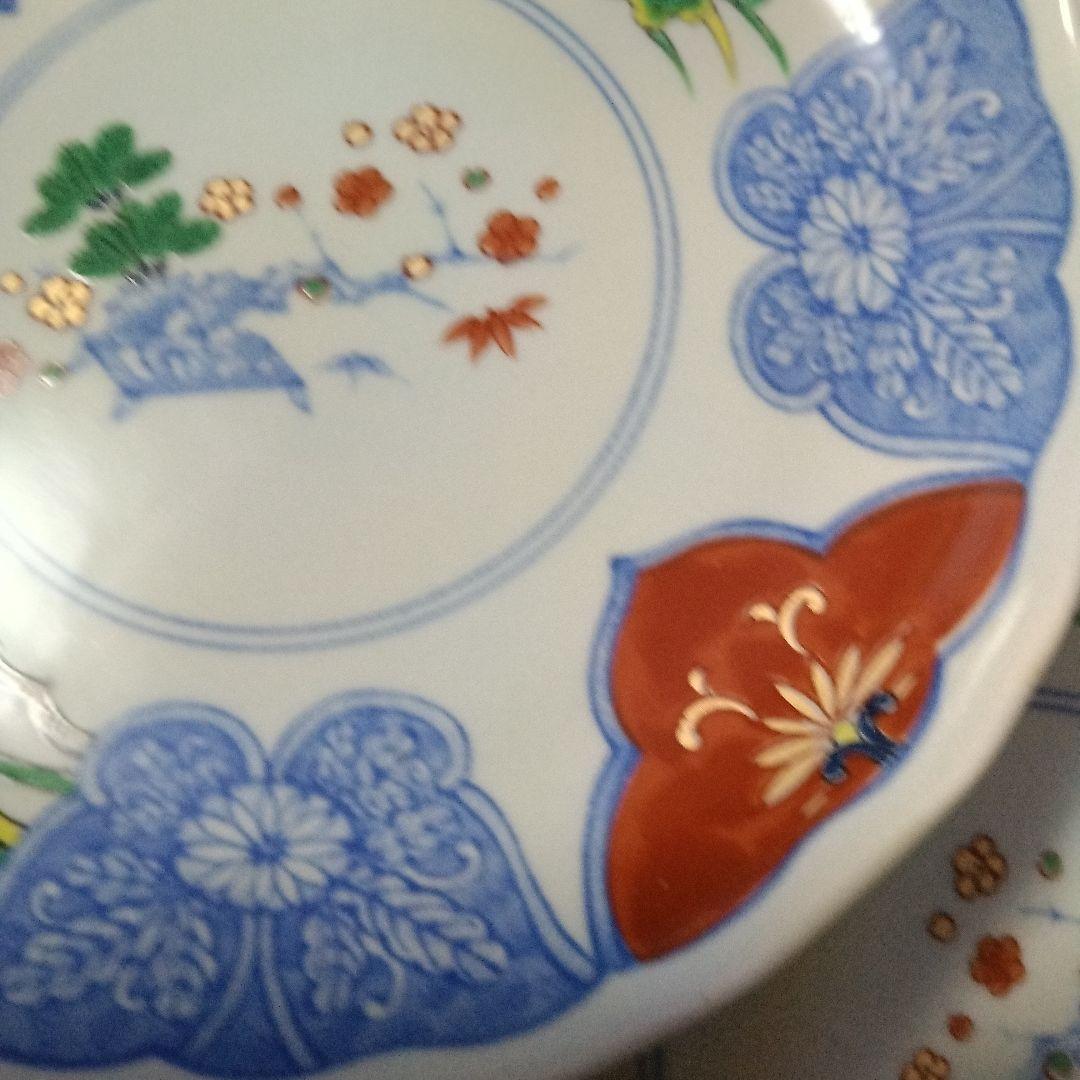 有田焼　清秀窯　金彩古伊万里紋　松竹梅　大皿1&銘々皿5セット