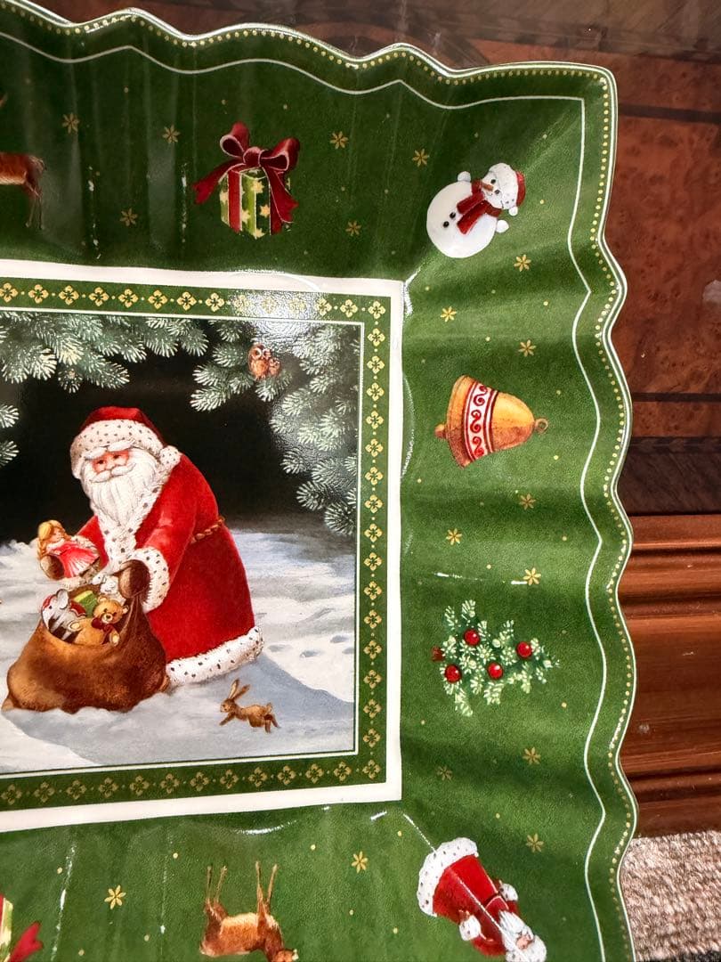 Villeroy & Boch クリスマスプレート 2枚セット 大皿 サンタ柄