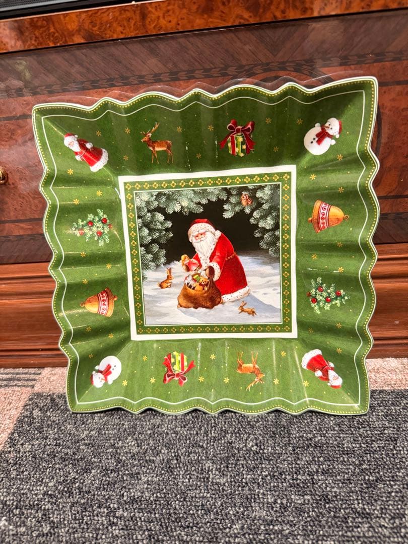 Villeroy & Boch クリスマスプレート 2枚セット 大皿 サンタ柄