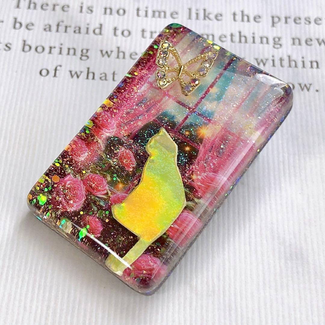 同梱100円引❤️No.1648 レジン ヘアゴム ♡ 猫 ネコ ねこ ♡