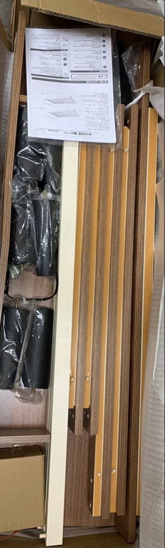 Major In Life 宮棚付きベッドフレーム セミダブル ブラウン