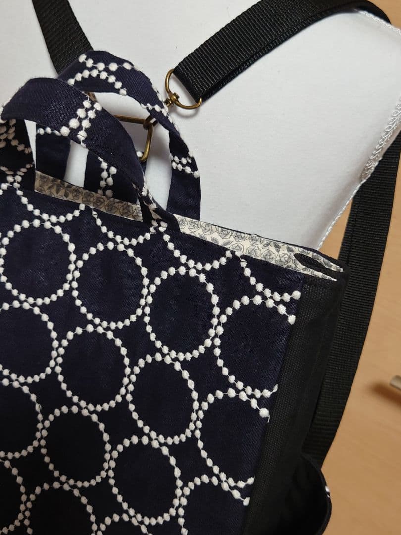 tambourine navy　ミナペルホネン 2way トートバッグ リュック