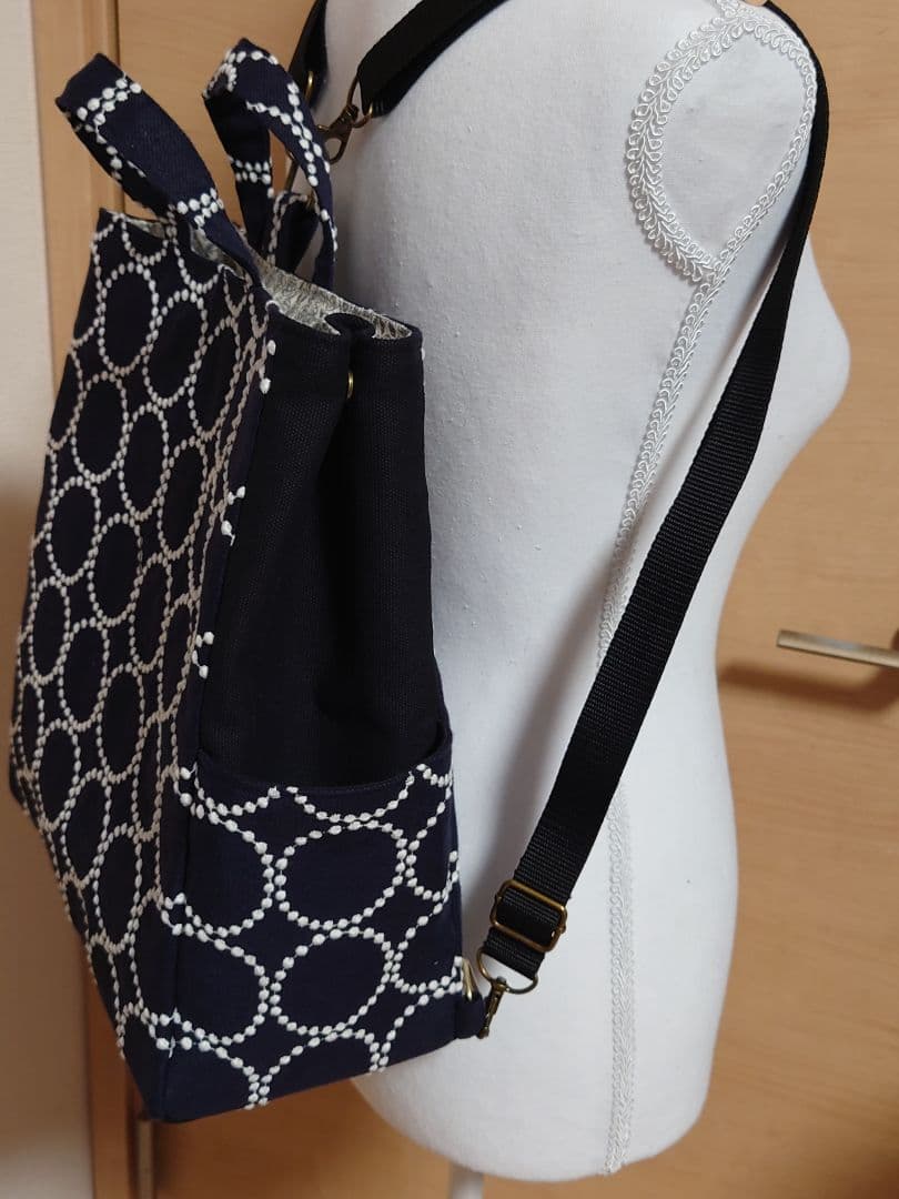 tambourine navy　ミナペルホネン 2way トートバッグ リュック