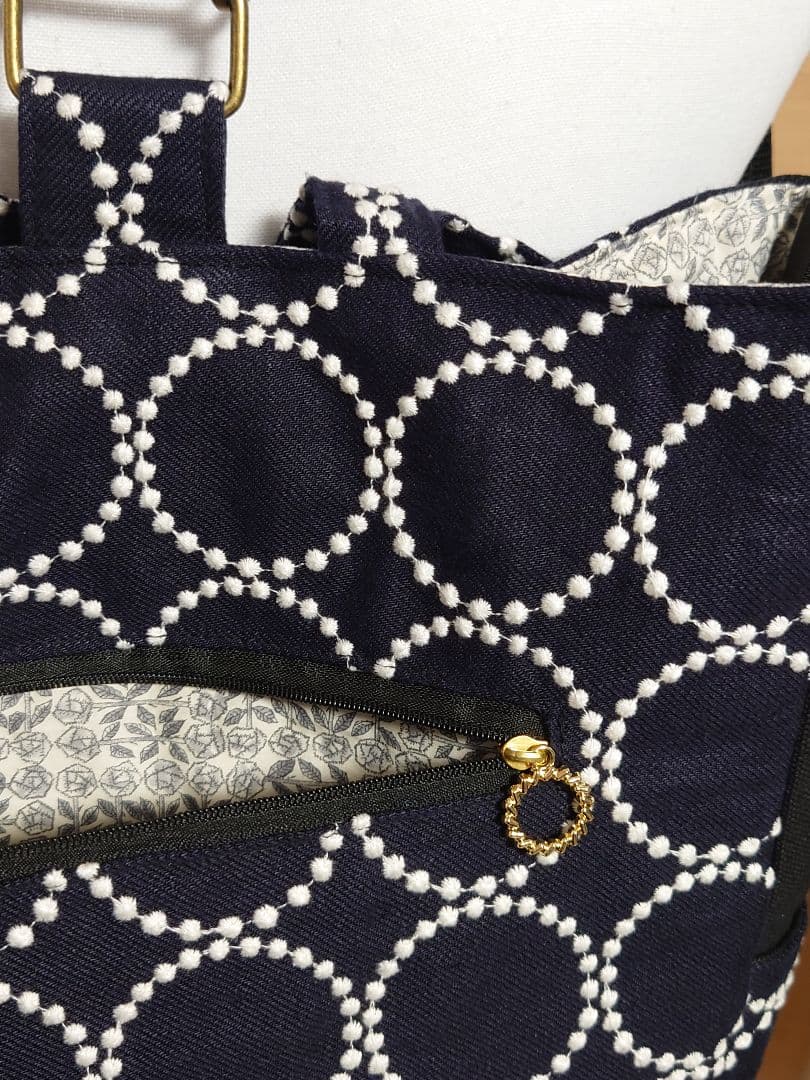 tambourine navy　ミナペルホネン 2way トートバッグ リュック