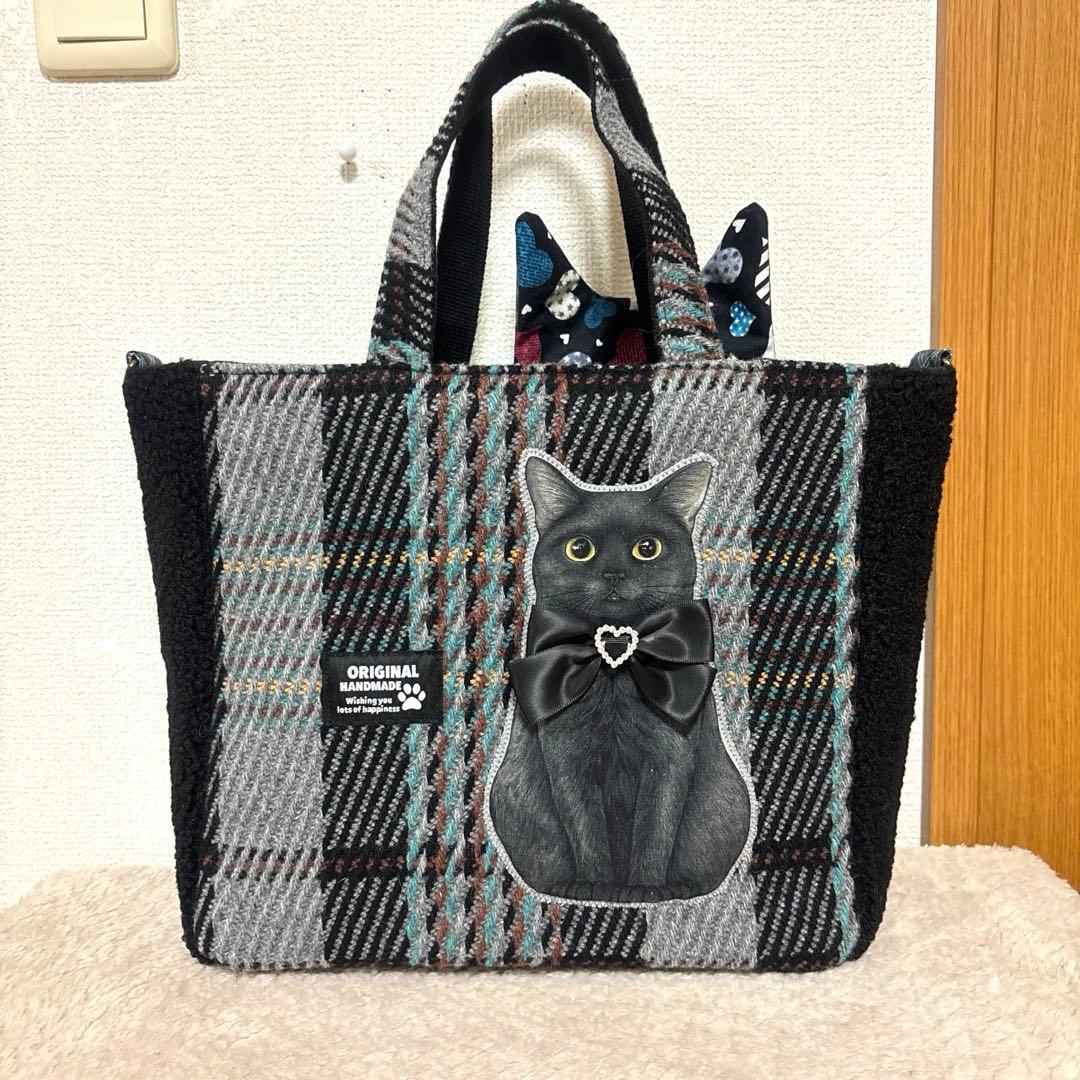 ゆ*ら様 コヤンイサムチョン　Big黒猫ちゃん　トートバッグ