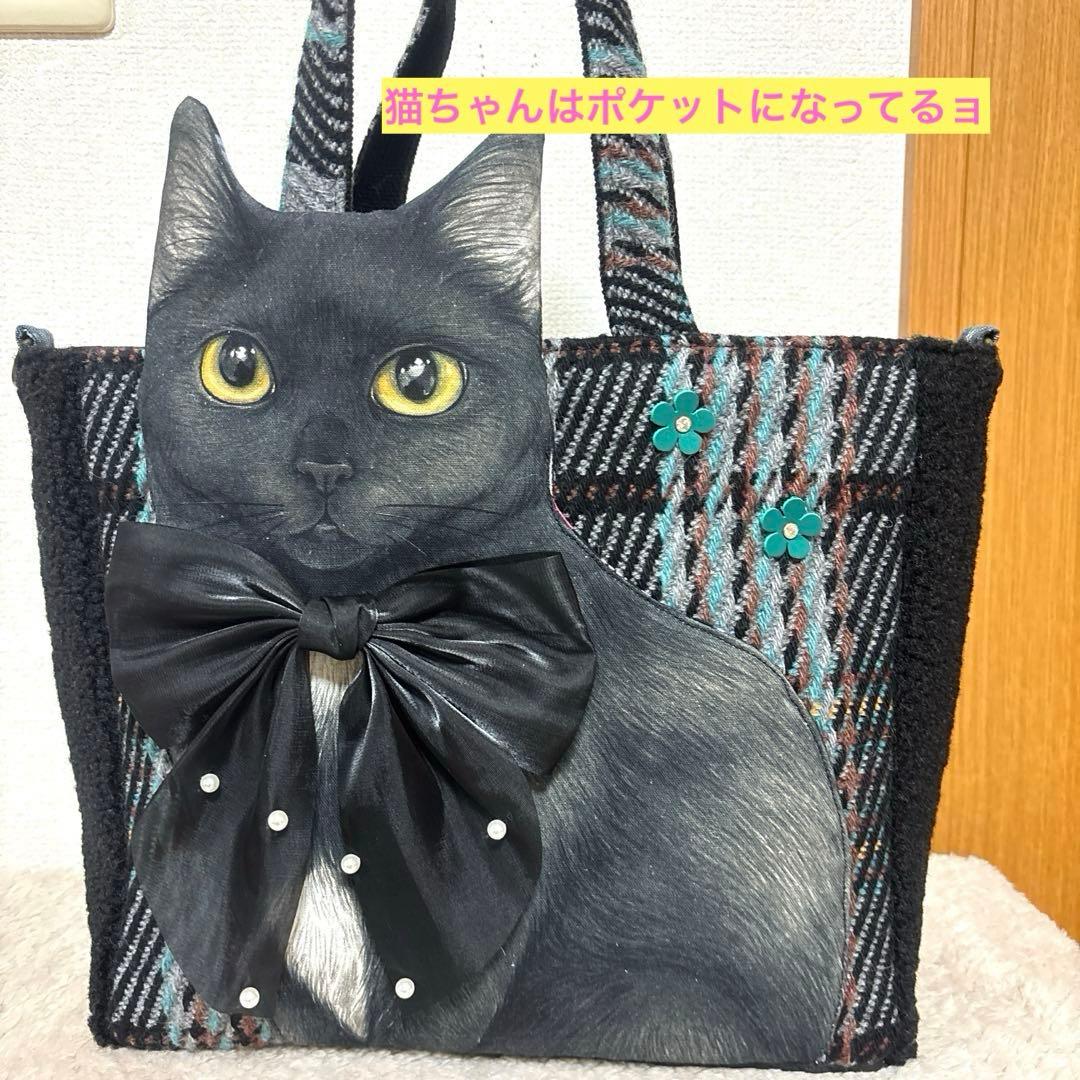 ゆ*ら様 コヤンイサムチョン　Big黒猫ちゃん　トートバッグ