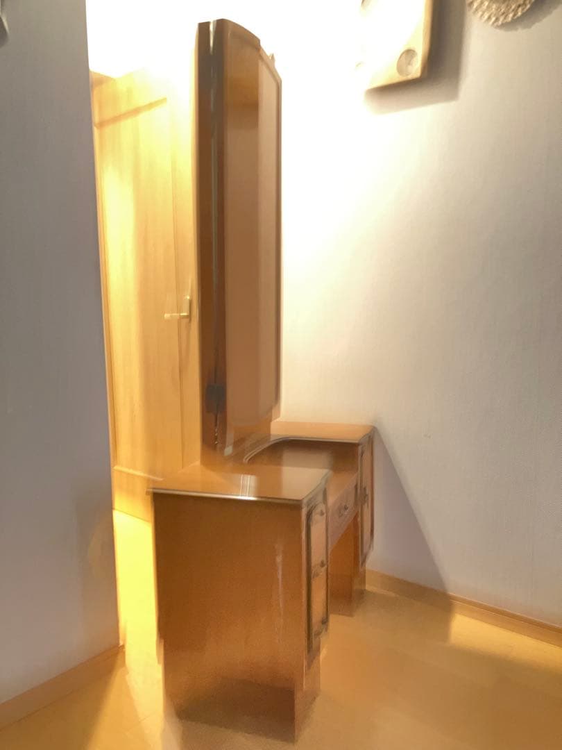 3面鏡ナチュラルウッド ドレッサー・鏡台