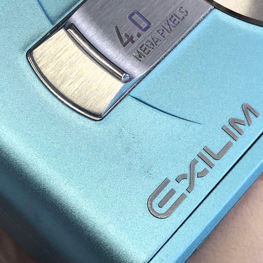 動作確認済 CASIO EXILIM EX-Z40 ミントブルー