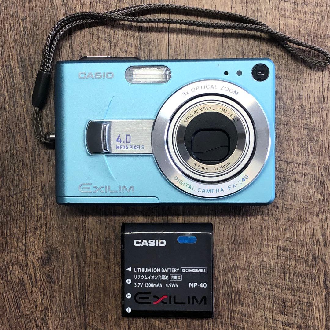 動作確認済 CASIO EXILIM EX-Z40 ミントブルー