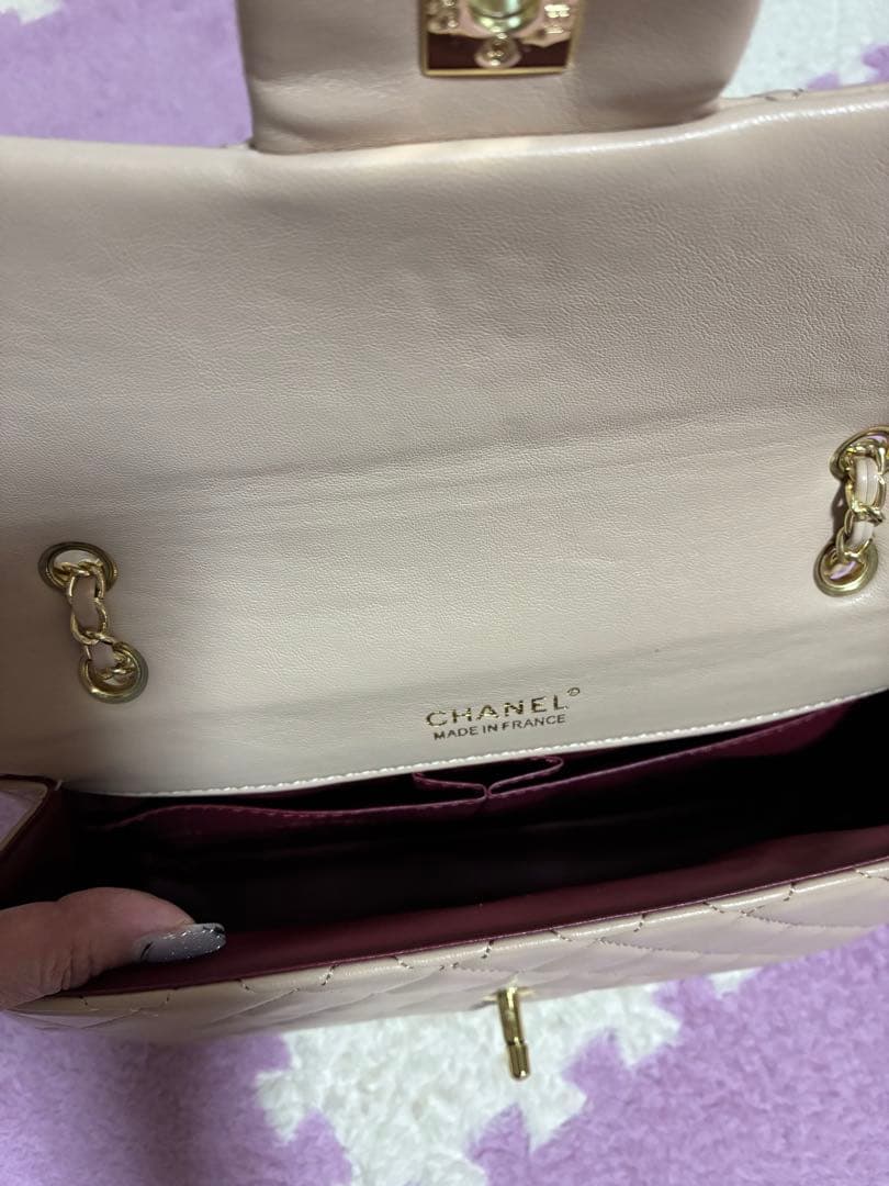 CHANEL ベージュ ノベルティ キルティングバッグ