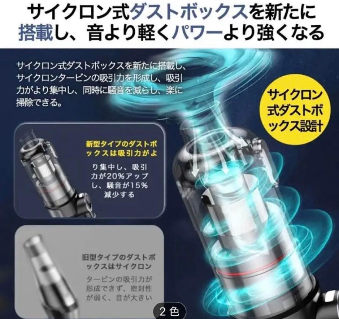 コードレスクリーナー サイクロン ハンディクリーナー　強力48000pa ノズル