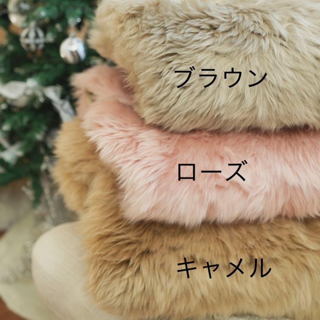 ド*ド様 ムートン長毛フリース　2匹タイプ　約60x170cm ピンク