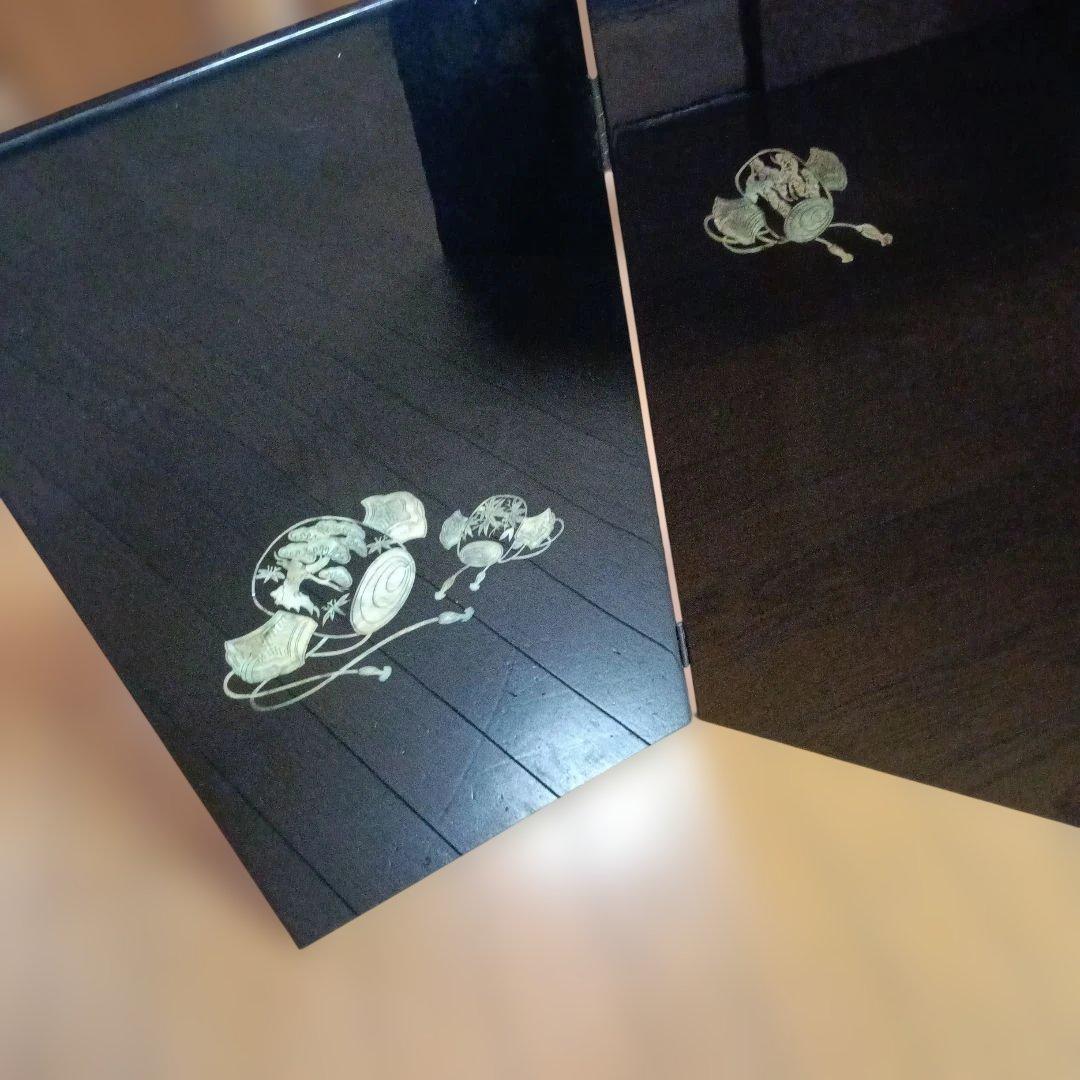 五月屏風　螺鈿