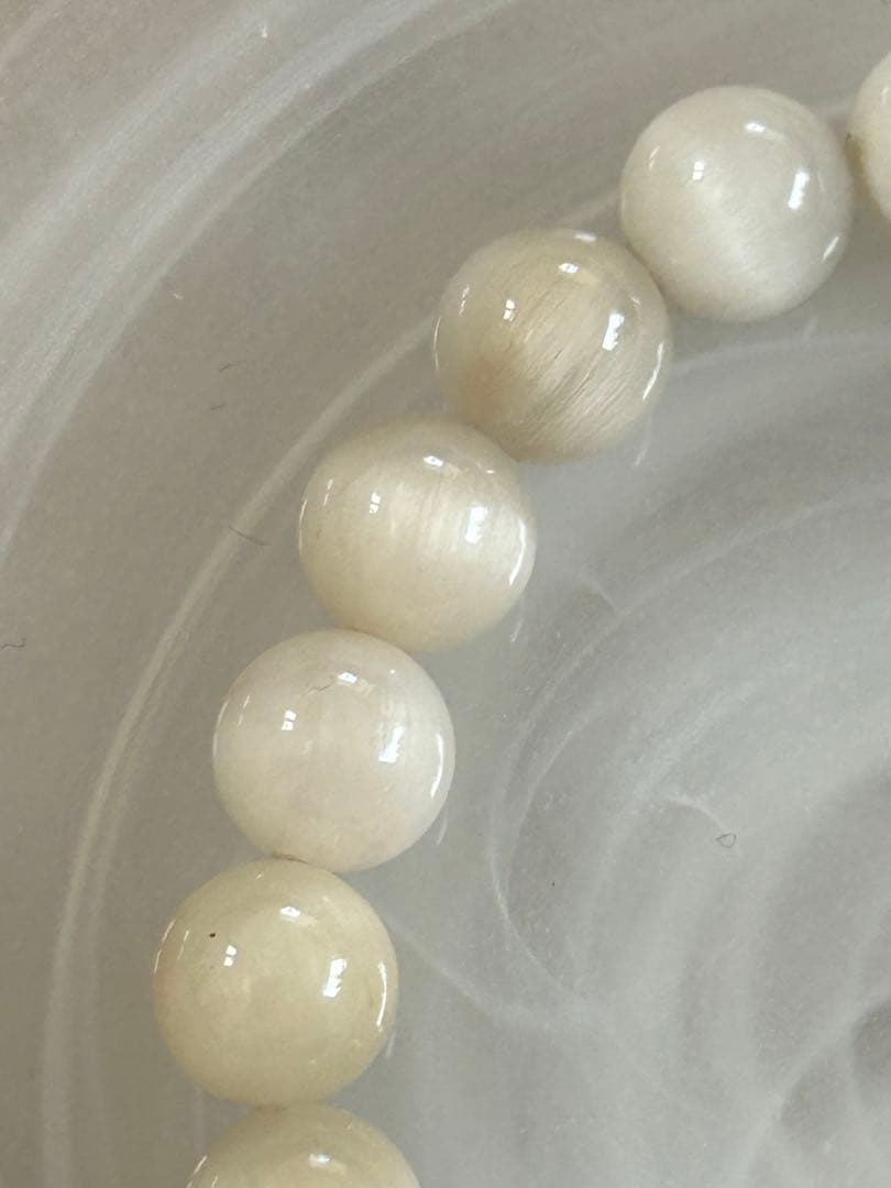 ホワイトサゲニティッククォーツブレスレット8.3