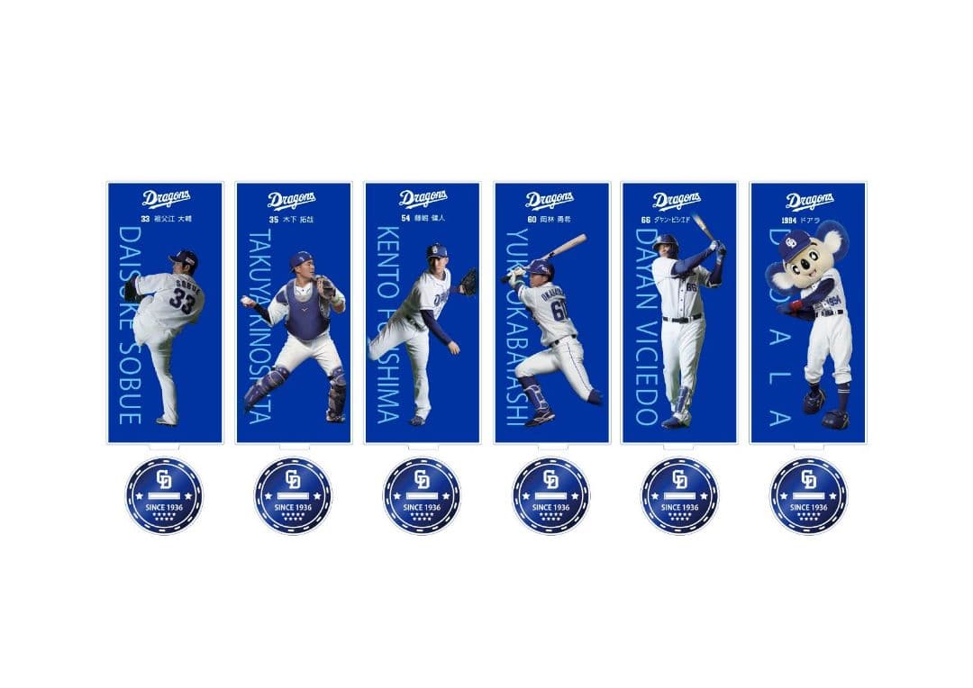 2022年　中日ドラゴンズ　 アクリルスタンド　高橋周平　当たり