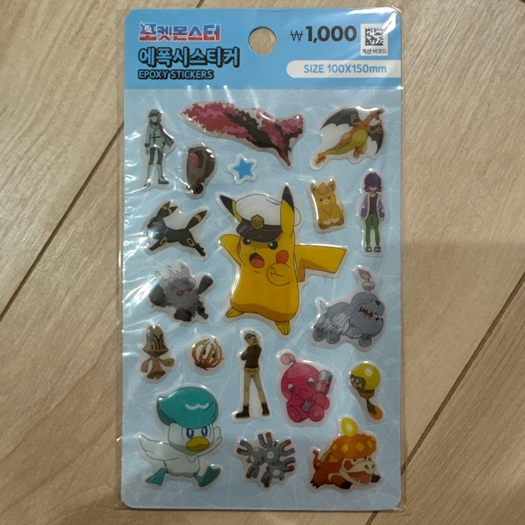 ポケモン 3D立体シールセット　韓国