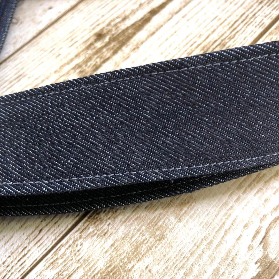 トートバッグ　ハンドメイド　デニムリメイク　ネイビー　底鋲つき【新品デニム】