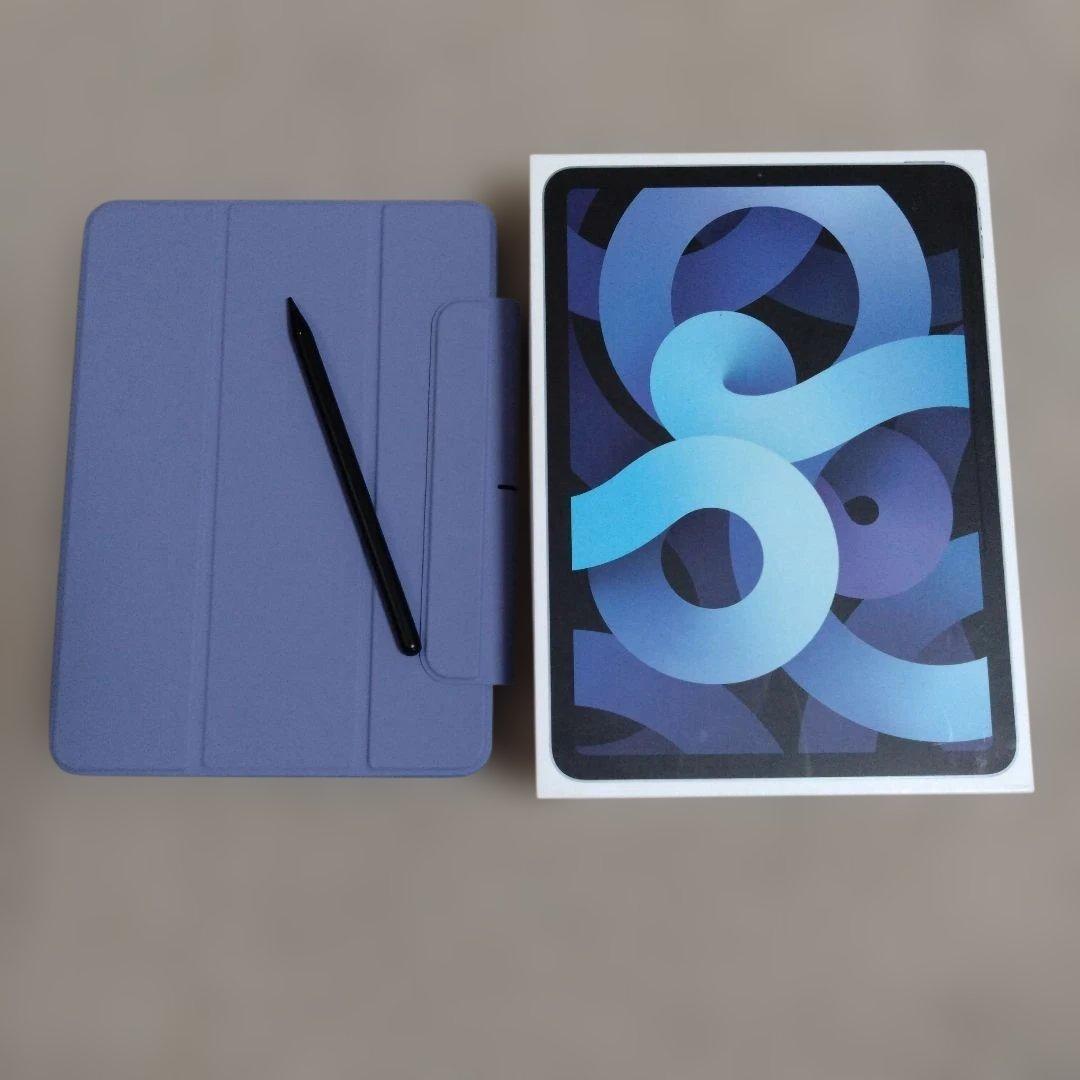 【美品】iPad Air(第4世代) 64GB スカイB ケース タッチペン付
