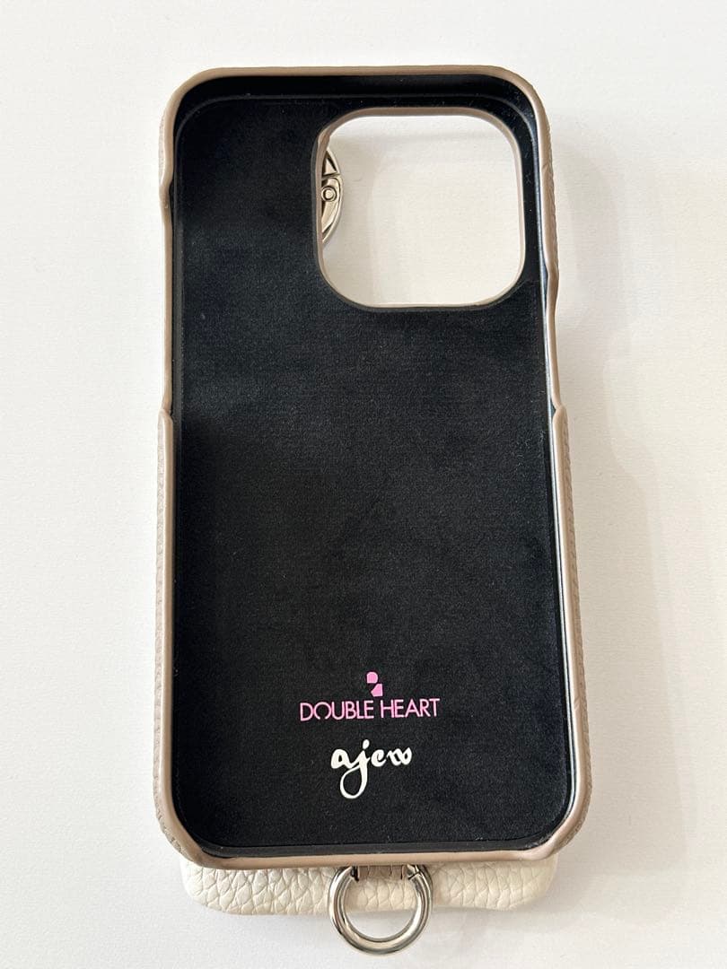 ajew iPhone14pro ケース　カバー　ダブルハート　コラボ　別注