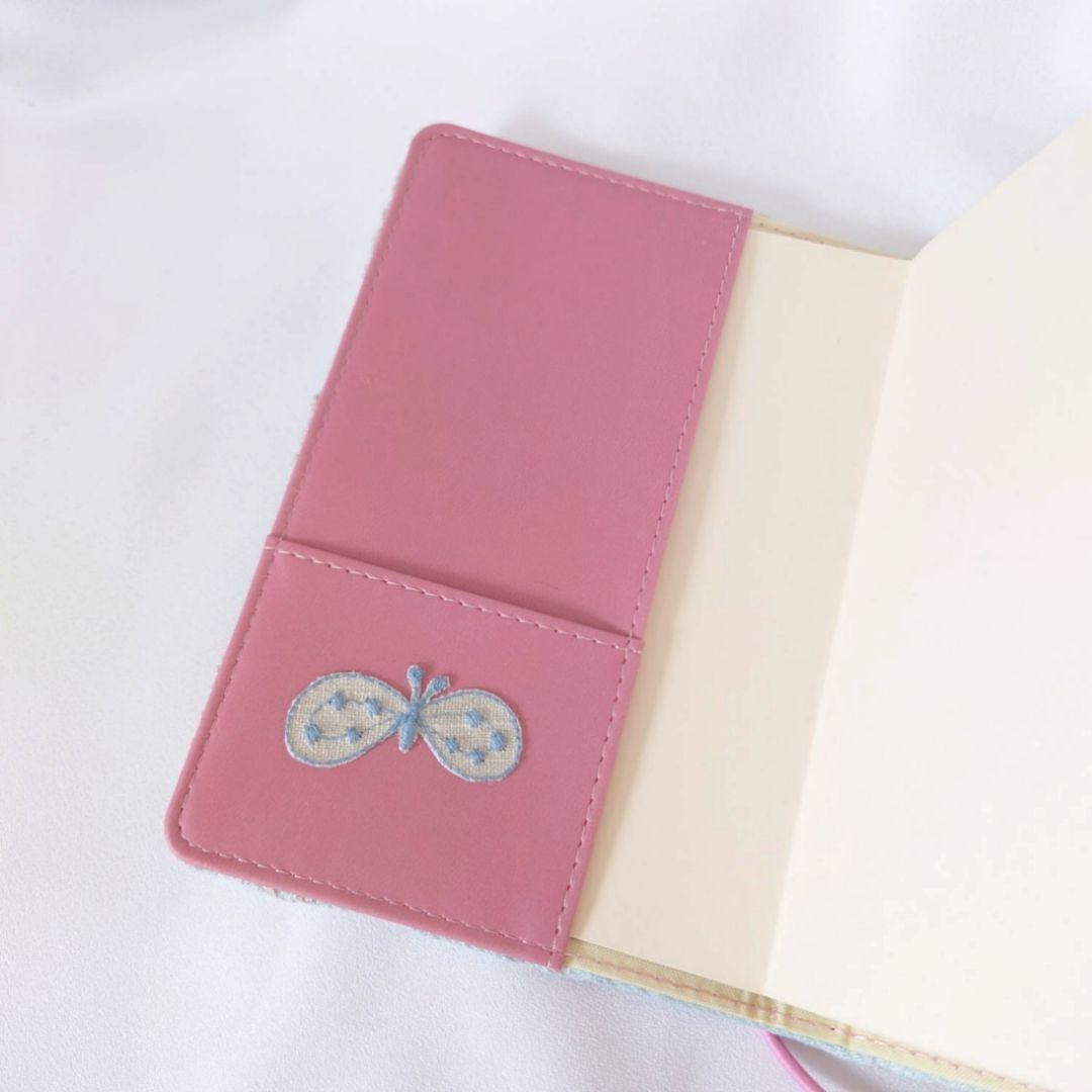【受注】ほぼ日手帳カバー ライトブルー×ピンクベージュ ミナペルホネン