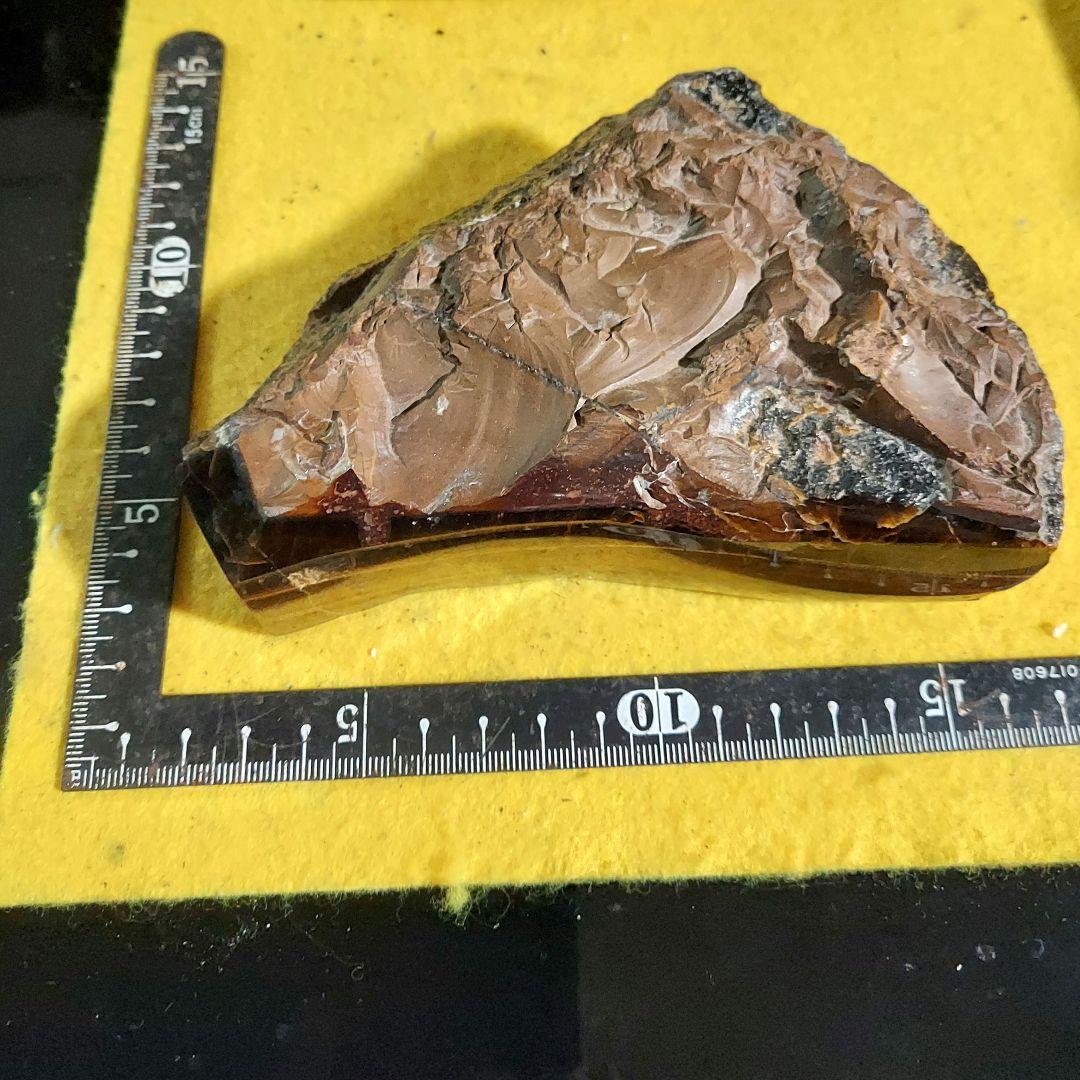 ド迫力！大きく綺麗カッコいい 虎目石 タイガーアイ原石2面磨き 576