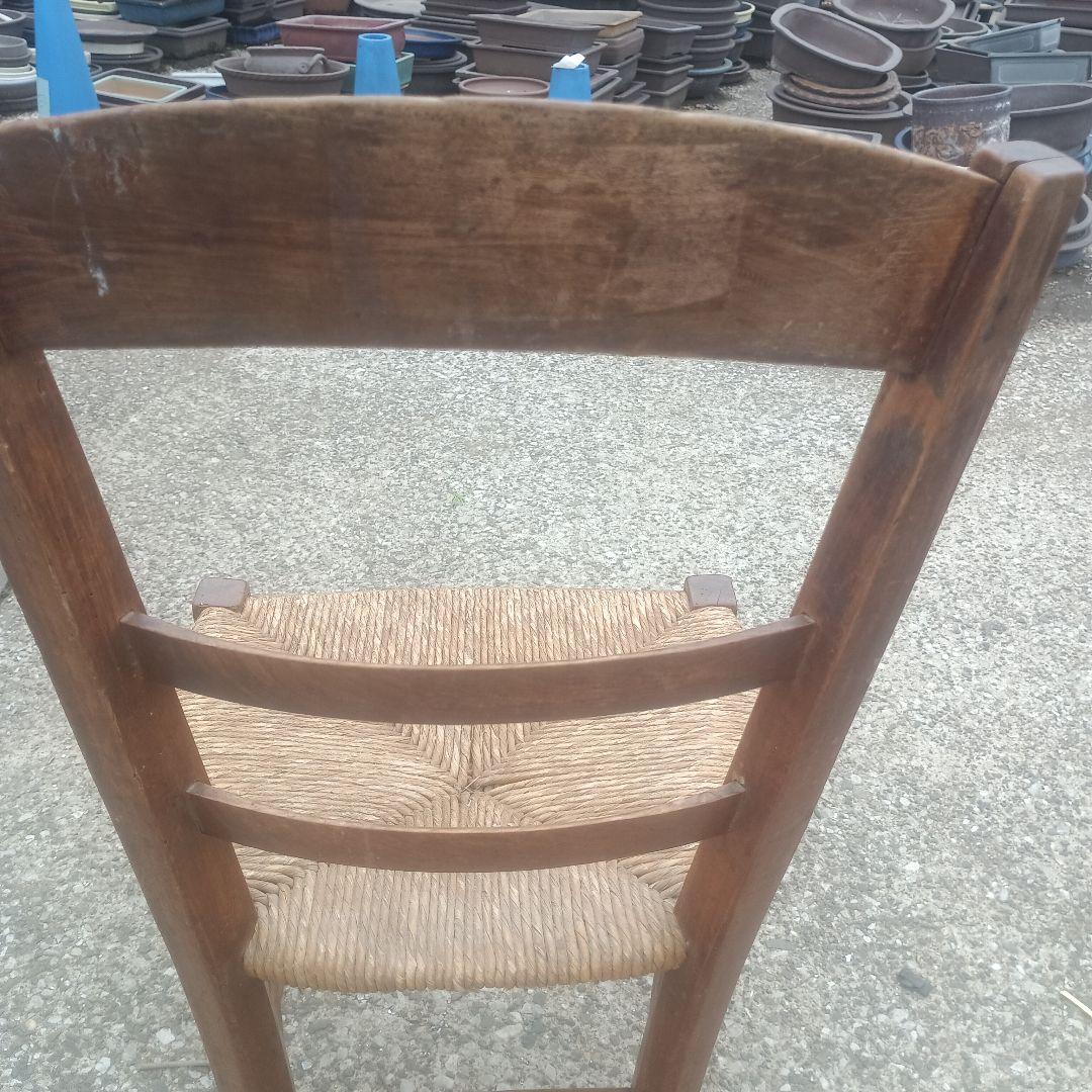 7533）フランス　ヴィンテージ　ダイニングチェア　座面編み込み