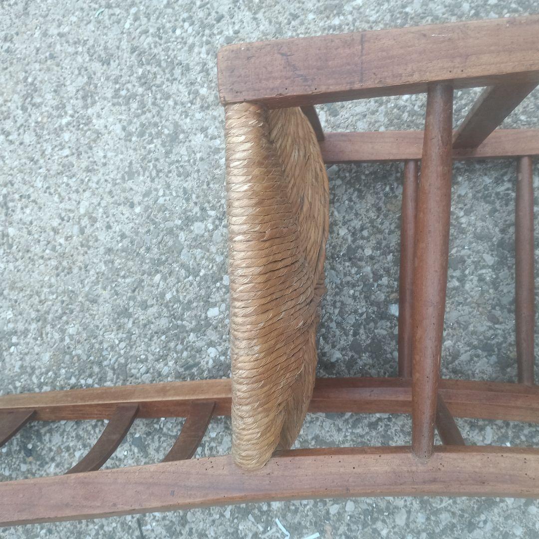 7533）フランス　ヴィンテージ　ダイニングチェア　座面編み込み