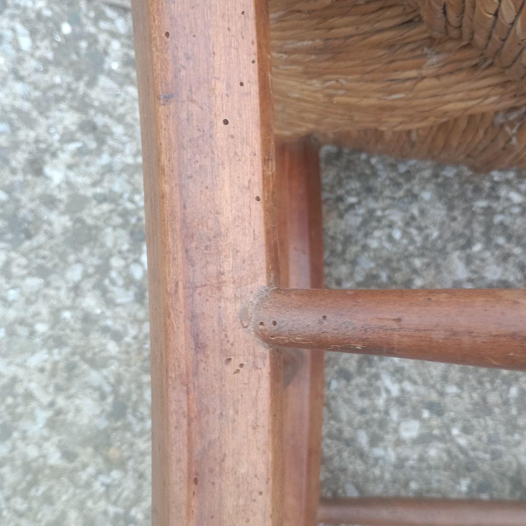 7533）フランス　ヴィンテージ　ダイニングチェア　座面編み込み