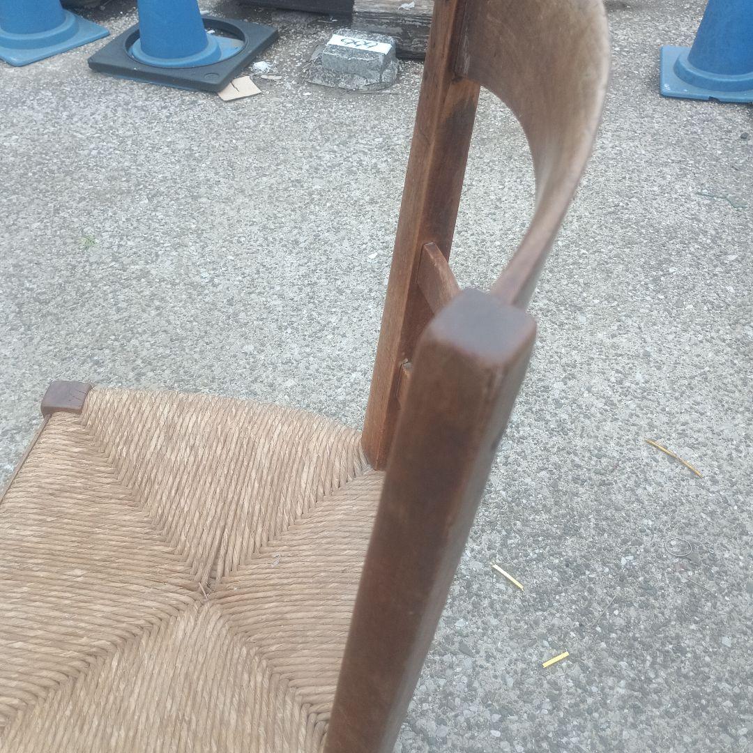 7533）フランス　ヴィンテージ　ダイニングチェア　座面編み込み