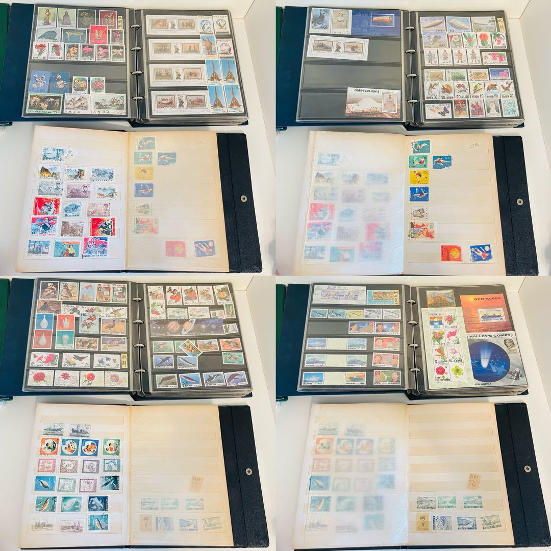北朝鮮切手 大量まとめ アルバム多数 未使用多数 コレクション 使用済切手