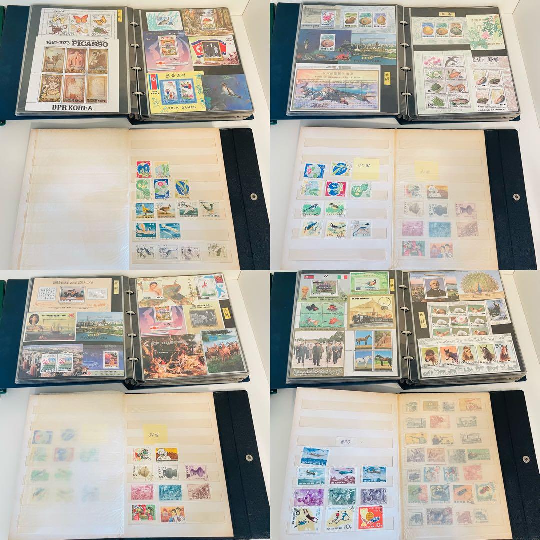 北朝鮮切手 大量まとめ アルバム多数 未使用多数 コレクション 使用済切手