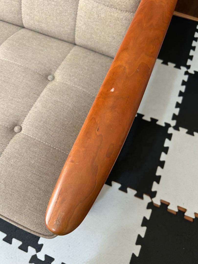 カリモク60＋カリモク　Kチェア 2シーター ソファ　フラノベージュ 　2人掛け