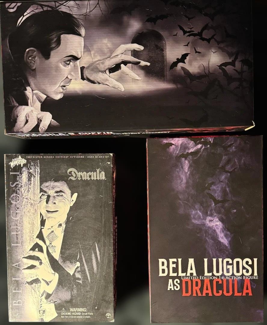 【未使用】ドラキュラ ベラ・ルゴシ 3点 Sideshow＋Action!＋棺桶