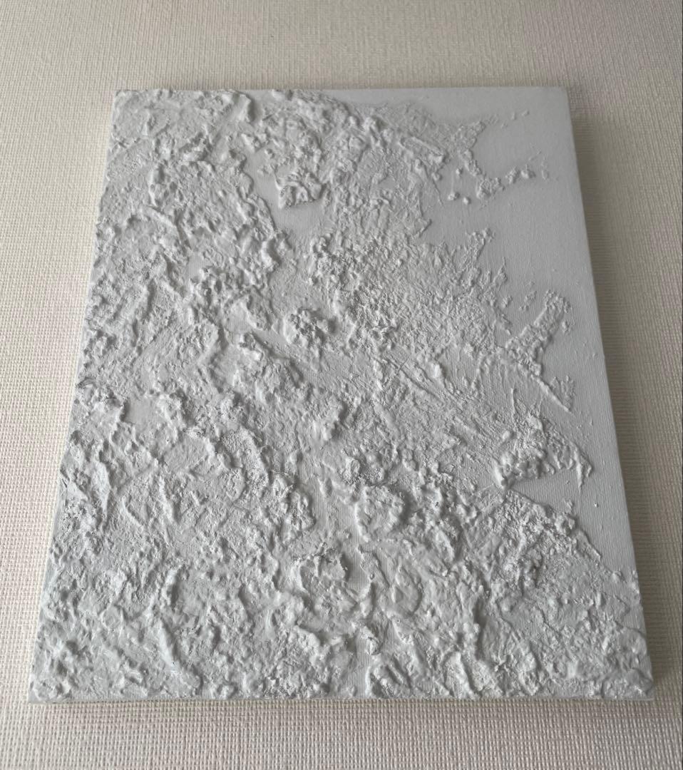 現代アート ライトグレー｜シンプル 北欧 モノトーン テクスチャーアート　パネル