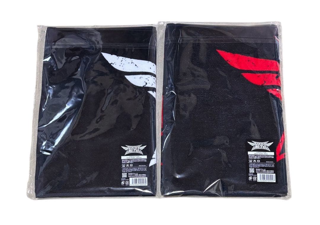 BABYL FACE TOWEL WHITE RED 白と赤