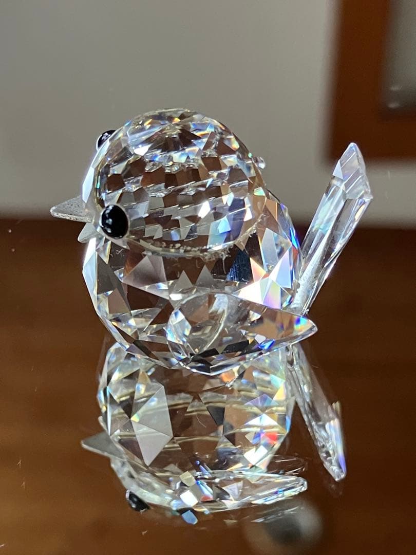 SWAROVSKI スワロフスキー 1988年 廃盤品 置物 鳥 スズメ 希少