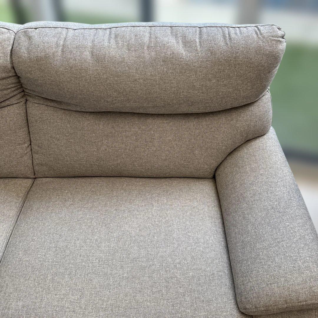 ニトリ　グレージュファブリック3人掛けソファ　ほぼ新品